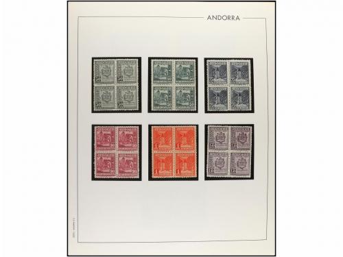 LOTES y COLECCIONES. ANDORRA ESPAÑOLA. Colección en bloques 