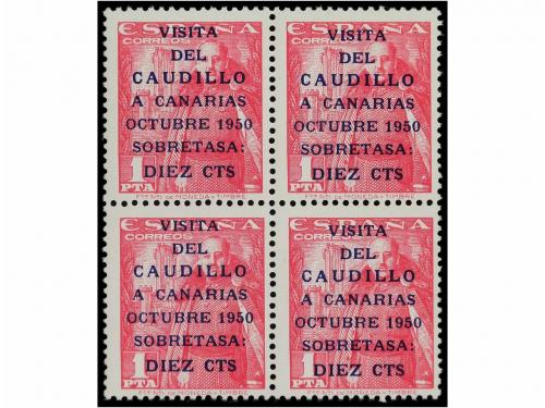 ** ESPAÑA. Ed. 1083A (4), 1089 (4). CANARIAS CORREO. Serie c
