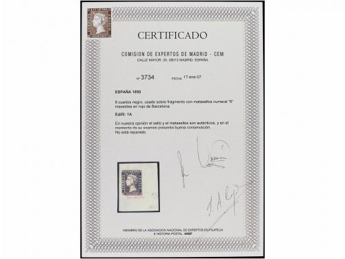 Δ ESPAÑA. Ed. 1. 6 cuartos negro, tipo II posición 12 sobre 