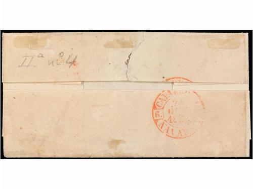 ✉ ESPAÑA. Ed. 1A. 1850. CORELLA a CAPANOSO. 6 cuartos negro,