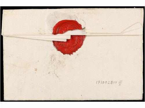 ✉ ESPAÑA: PREFILATELIA. 1797. GUADALAJARA a FRANCIA. Marca A