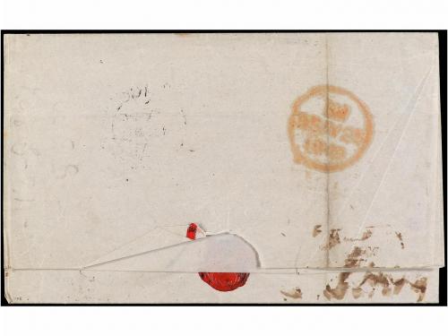 ✉ ESPAÑA: PREFILATELIA. 1849. PADRÓN a LONDRES. Marca GALICI