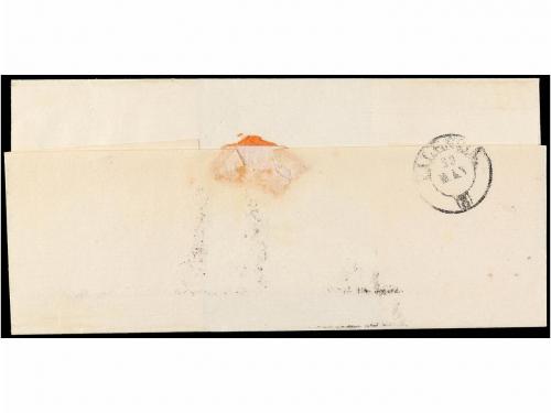 ✉ ESPAÑA. Ed. 52. 1860. ALBERIQUE a VALENCIA. 4 cuartos amar