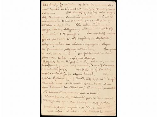 ✉ MARRUECOS. (1921 CA.). Entero Postal Militar de respuesta 