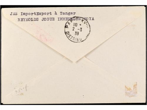 ✉ COLONIAS ESPAÑOLAS: TANGER. Ed. 108/13. 1939. TANGER a PAR
