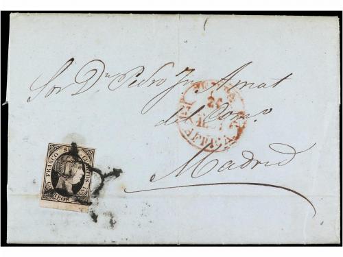 ✉ MARRUECOS. 1851. CEUTA a MADRID. Carta completa circulada 