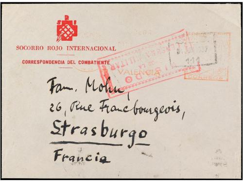 ✉ ESPAÑA GUERRA CIVIL. 1937. BRIGADAS INTERNACIONALES. Sobre