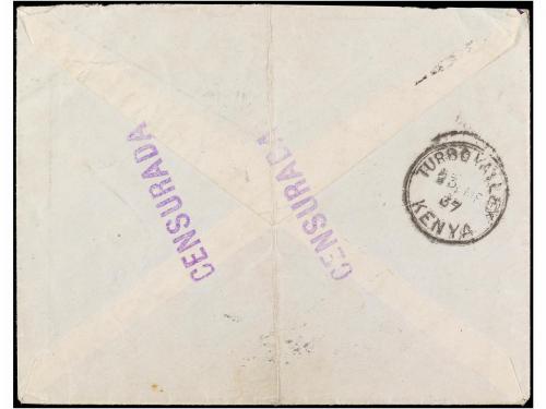 ✉ ESPAÑA. Ed. 663, 682 (2), 688 (2). 1937. SOLLER a TURBO VA