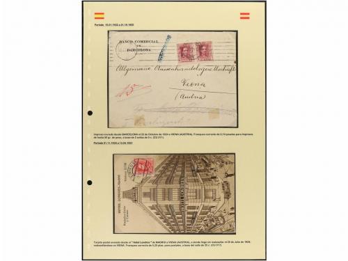 ✉ ESPAÑA. 1905-30. CONJUNTO de doce cartas dirigidas a AUSTR