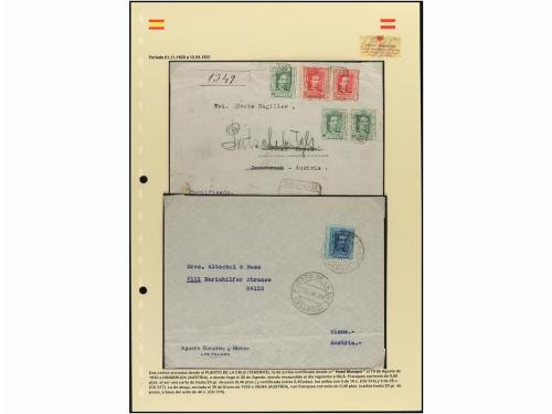 ✉ ESPAÑA. 1905-30. CONJUNTO de doce cartas dirigidas a AUSTR