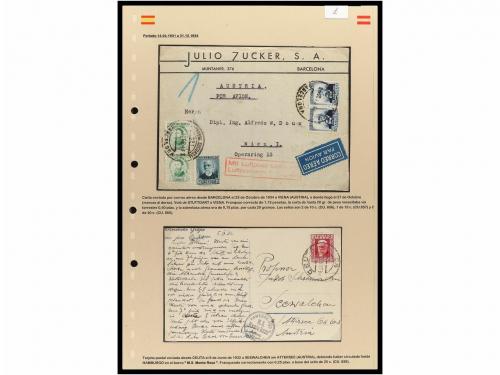 ✉ ESPAÑA. 1905-30. CONJUNTO de doce cartas dirigidas a AUSTR