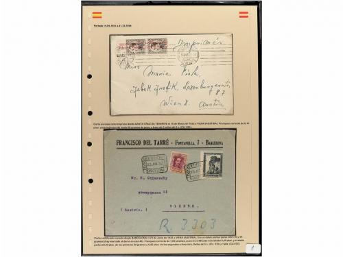 ✉ ESPAÑA. 1905-30. CONJUNTO de doce cartas dirigidas a AUSTR