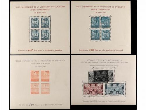 ESPAÑA: AYUNTAMIENTO DE BARCELONA. CONJUNTO de cuatro H.B. c