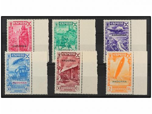 ** ANDORRA. Ed. B 1/6. Serie completa. LUJO. Cert. COMEX (de