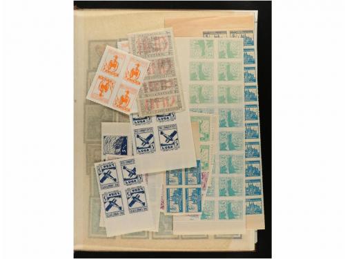 LOTES y COLECCIONES. VIÑETAS GUERRA CIVIL. Clasificador con 