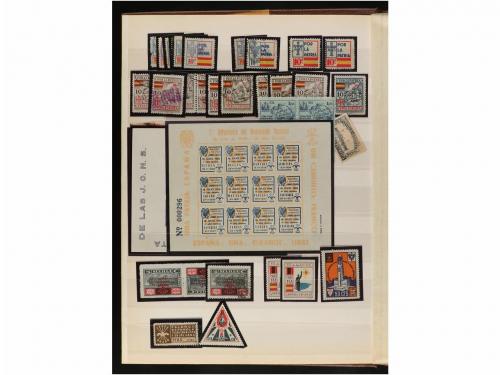 LOTES y COLECCIONES. VIÑETAS GUERRA CIVIL. Clasificador con 