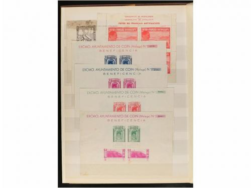 LOTES y COLECCIONES. VIÑETAS GUERRA CIVIL. Clasificador con 