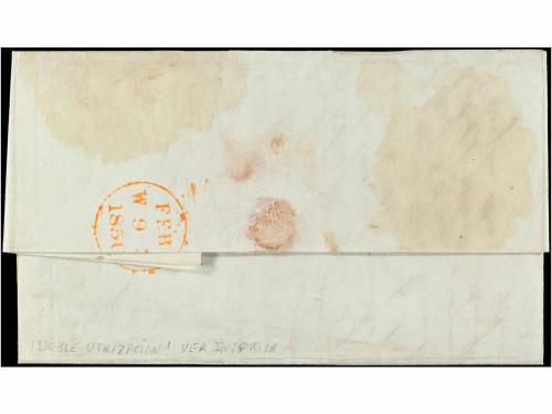 ✉ GRAN BRETAÑA. 1850. GLASCOW to ESPAÑA. Entire letter with 