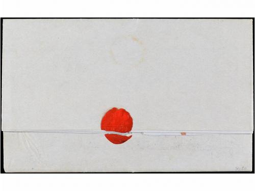 ✉ ESPAÑA: PREFILATELIA. 1848. NEW YORK a CÁDIZ. Marca ESTADO