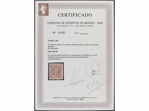 ** COLONIAS ESPAÑOLAS: GUINEA. Ed. NE B-1. EMISIÓN PROVISION