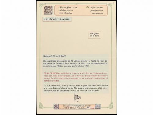 * COLONIAS ESPAÑOLAS: GUINEA. Ed. A-1/15. EMISIÓN PROVISIONA