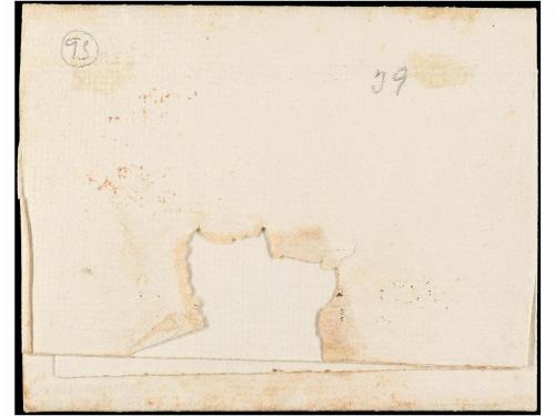 ✉ ESPAÑA: PREFILATELIA. (1810 CA.). Envuelta sin texto de GA