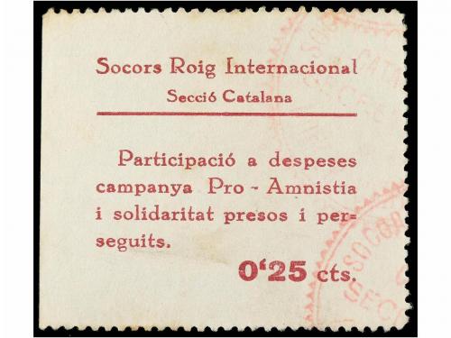 ESPAÑA GUERRA CIVIL. S.R.I. Secció Catalana. 0,25 cts. Pro-A