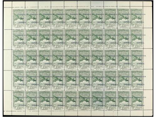 ** ANDORRA. Ed. NE 25, 28, 29, 33. NO EMITIDOS. 25 cts. carm