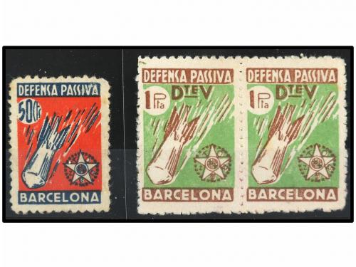 ESPAÑA GUERRA CIVIL. BARCELONA. 50 cts. y 1 pta. (pareja). D