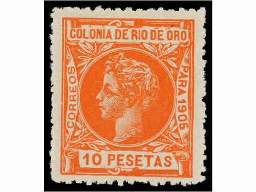 * COLONIAS ESPAÑOLAS: RIO DE ORO. Ed. 16. 10 pts. naranja. A