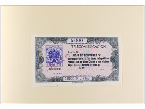 ESPAÑA: TELEGRAFOS. 1973. HOJA DE REINTEGRO DE TASAS TELEGRÁ