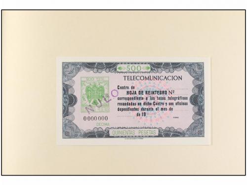 ESPAÑA: TELEGRAFOS. 1973. HOJA DE REINTEGRO DE TASAS TELEGRÁ
