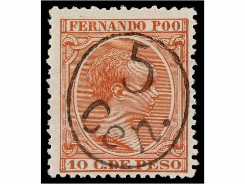 * COLONIAS ESPAÑOLAS: FERNANDO POO. Ed. 40F. 5 cts. s. 10 ct
