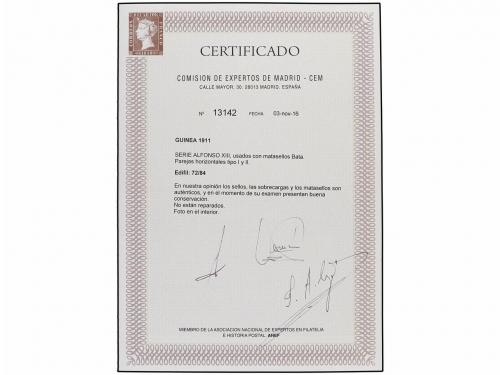 ° COLONIAS ESPAÑOLAS: GUINEA. Ed. 72/84 + 72A/84A. SERIE com