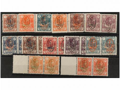 ** COLONIAS ESPAÑOLAS: GUINEA. Ed. 72/84 + 72A/84A. SERIE co