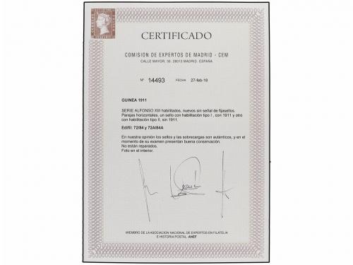 ** COLONIAS ESPAÑOLAS: GUINEA. Ed. 72/84 + 72A/84A. SERIE co