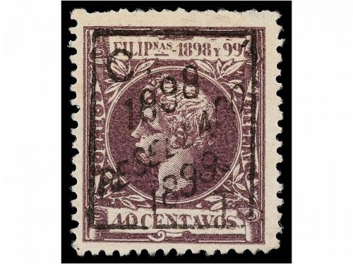 * FILIPINAS. Ed. 163A. PROVISIONALES DE ZAMBOANGA. 40 cts. l