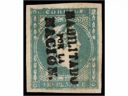 * FILIPINAS. Ed. 20k. 1 real verde gris. HABILITADO / POR LA