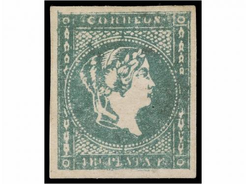 * FILIPINAS. Ed. 15. 1 real verde gris. MUY RARO en nuevo y 