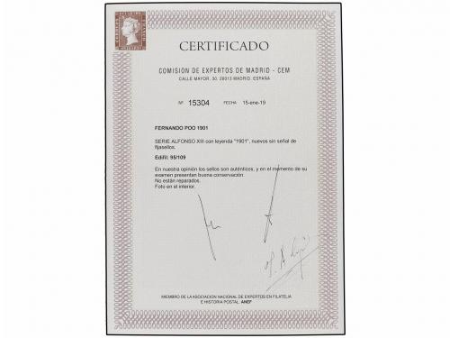 ** COLONIAS ESPAÑOLAS: FERNANDO POO. Ed. 95/109. SERIE compl