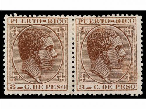 * PUERTO RICO. Ed. 66eca + 64. 3 ctvos. castaño ERROR DE COL