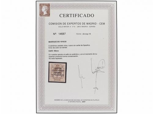 ** MARRUECOS. Ed. 59ecs. 5 cts. sepia ERROR DE COLOR sin den