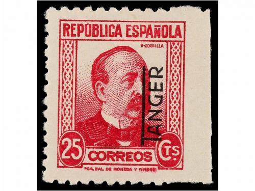 ** COLONIAS ESPAÑOLAS: TANGER. Ed. 91smd. 25 cts. carmín. SI