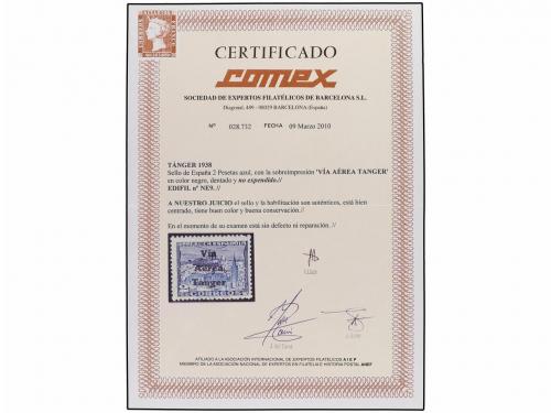 ** COLONIAS ESPAÑOLAS: TANGER. Ed. NE 9. NO EMITIDO. 2 pts. 