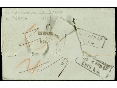 ✉ ITALIA ANTIGUOS ESTADOS: PARMA. Sa. 11. 1859. PONTREMOLI a