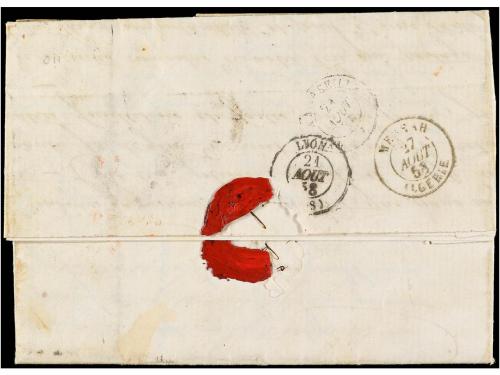 ✉ ITALIA ANTIGUOS ESTADOS: LOMBARDO-VENECIA. 1858. BRESCIA a