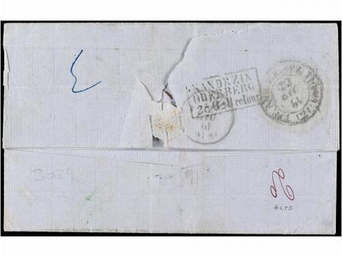 ✉ ITALIA ANTIGUOS ESTADOS: CERDEÑA. 1861. MILANO a MOSCÚ. 20