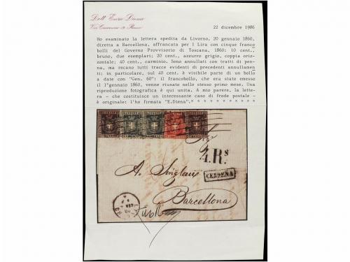 ✉ ITALIA ANTIGUOS ESTADOS: TOSCANA. Sa. 19 (2), 20 (2), 21. 