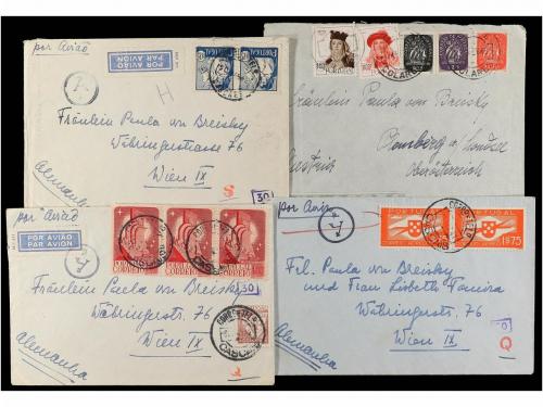 ✉ PORTUGAL. Conjunto de 11 cartas de 1900 a 1960. Varios fra