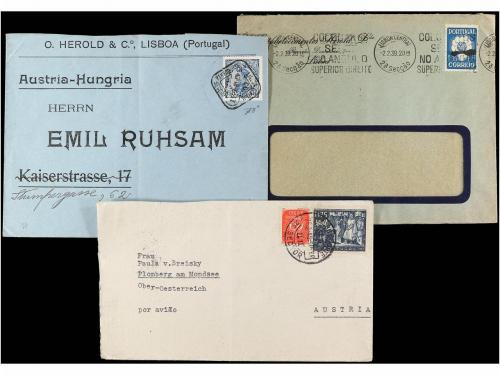 ✉ PORTUGAL. Conjunto de 11 cartas de 1900 a 1960. Varios fra